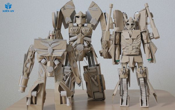 Làm robot bằng bìa carton đẹp, đơn giản kích thích trí sáng tạo cho bé